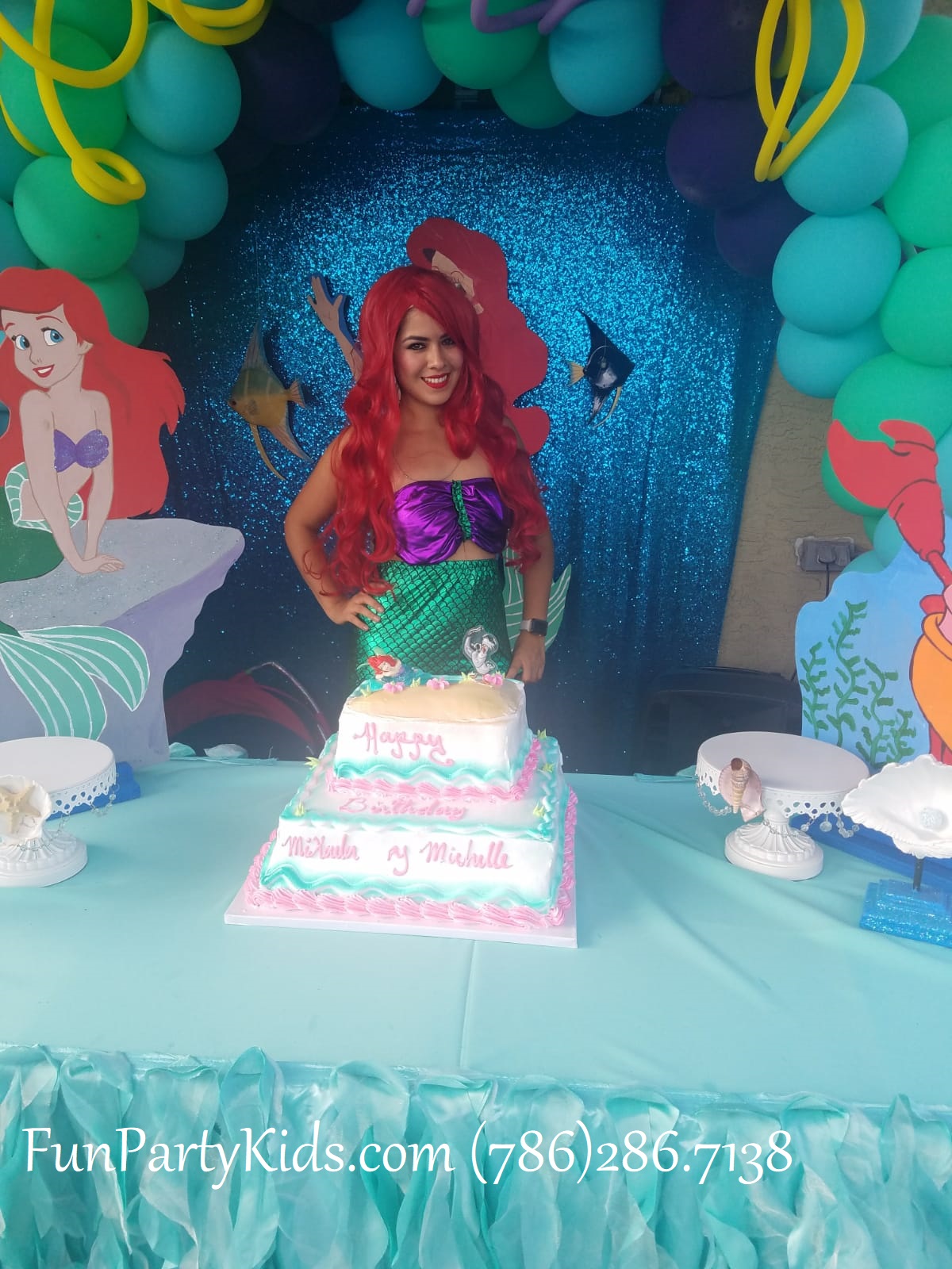 Fiestas infantiles, un cumpleaños de La Sirenita-funpartykids